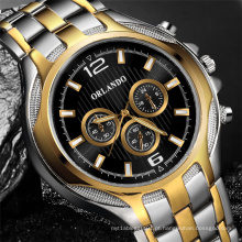Novos produtos ORLANDO 002 Relógio masculino de quartzo de alta qualidade Relógio masculino de aço inoxidável masculino Relogio Saat